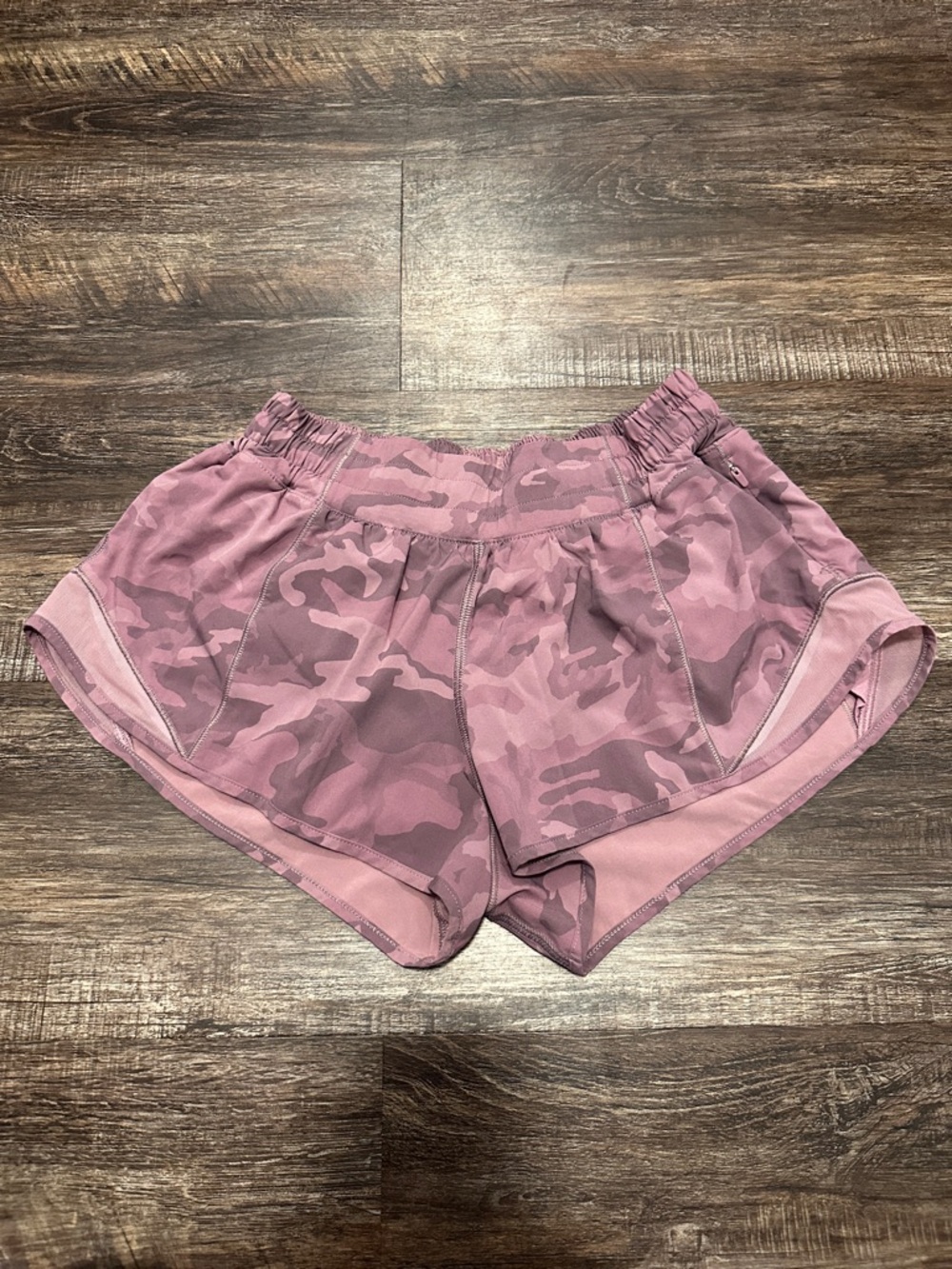 Lululemon Pink Camo Hotty Hot Women's Athletic Shorts